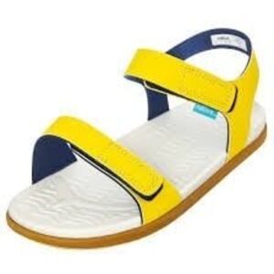 Native Toddler Bright Yellow Charley Dual Hook Loop Adjustable Strap Sandals 12